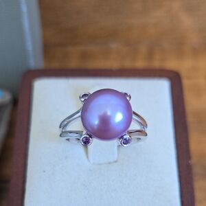 Honora Collection Sterling Silver Cultured Pearl Ring Size 8.25